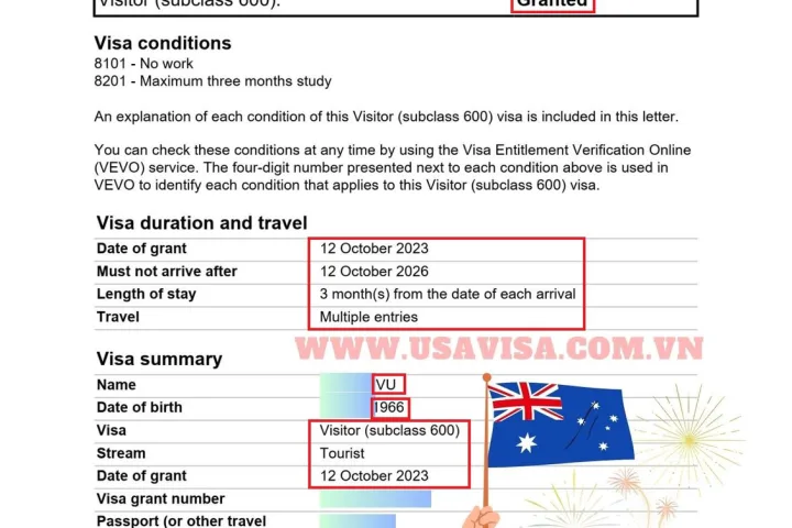 Khách hàng đậu visa Úc – ảnh 1