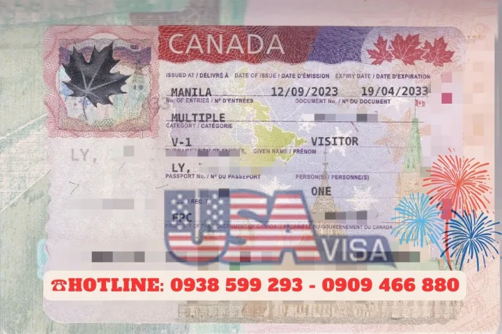 Khách hàng đậu visa Canada – ảnh visa đã che thông tin cá nhân