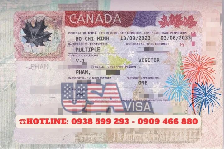 Khách hàng đậu visa Canada – ảnh visa đã che thông tin cá nhân