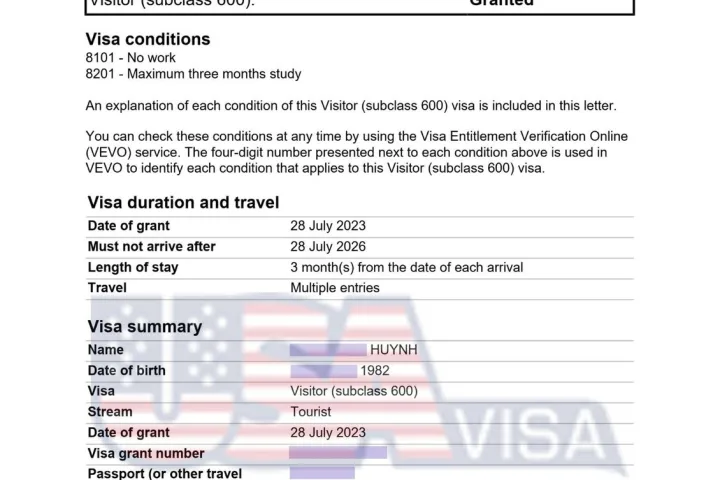 Khách hàng đậu visa Úc – ảnh 3
