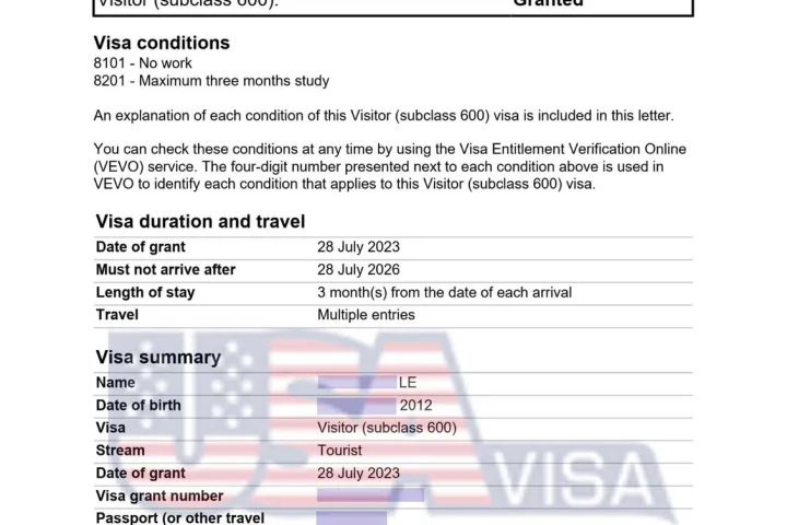 Khách hàng đậu visa Úc – ảnh 4