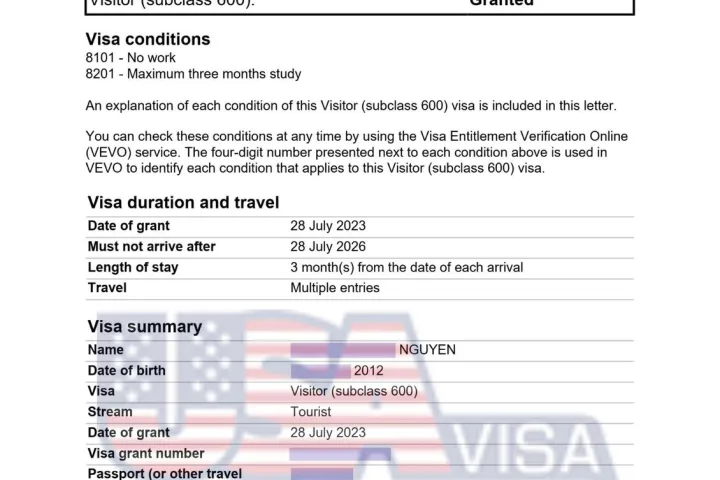 Khách hàng đậu visa Úc – ảnh 5