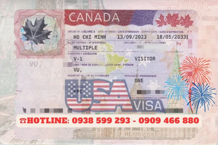 Khách hàng đậu visa Canada – ảnh visa đã che thông tin cá nhân